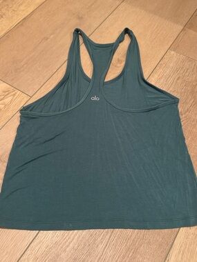 ALO Yoga Teal Green Racerback Tank